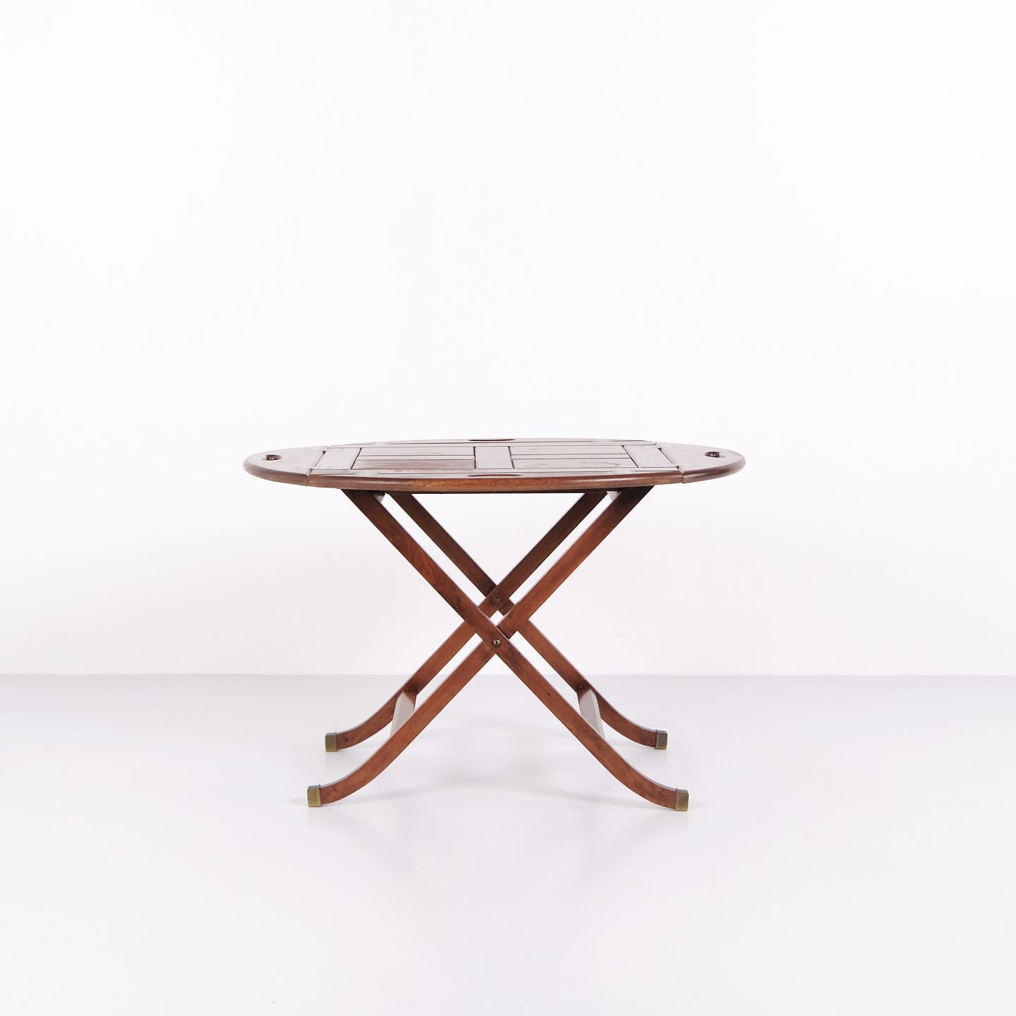 Butler's Table In Mahogany With Brass Fittings From The 1940s