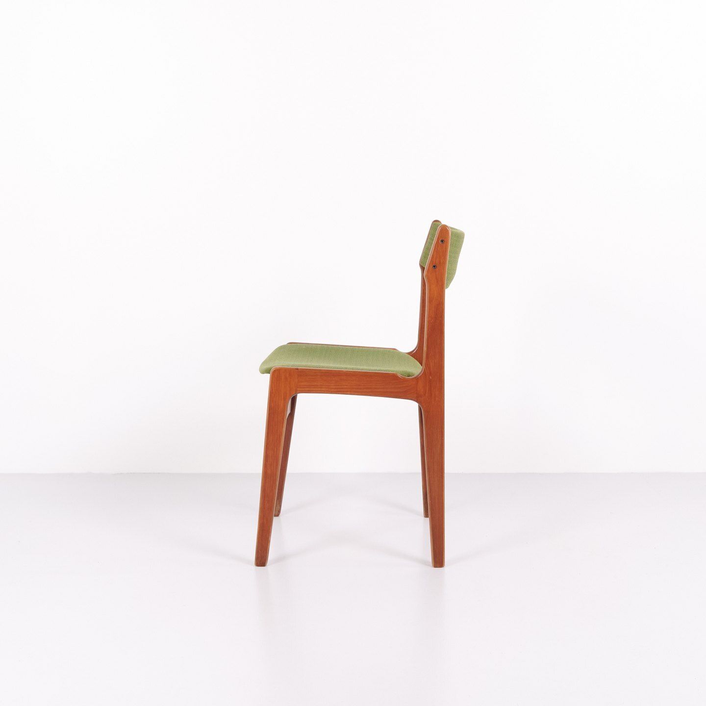 Erik Buch Dining Chair In Teak Upholstered With Green Fabric From The 1960s photo furniture