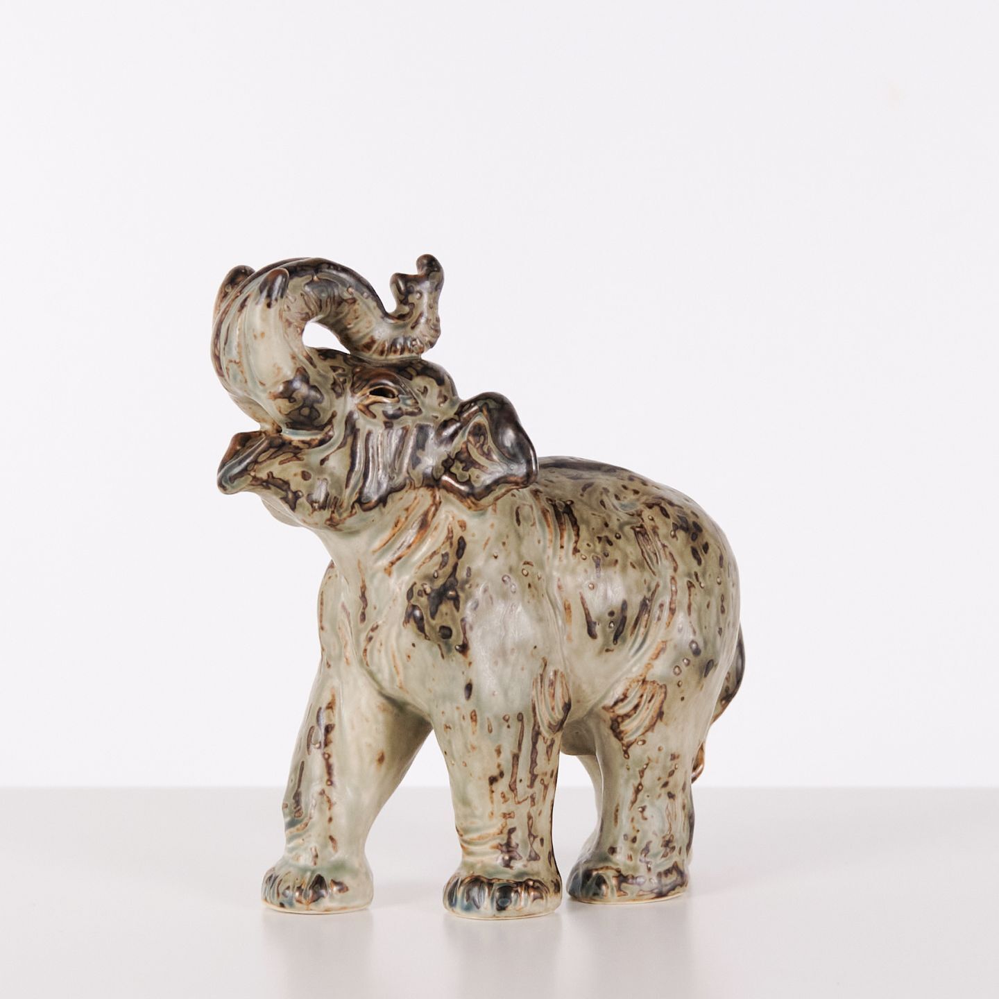 Stoneware Figurine – Standing Elephant – Model 21517 – Knud Kyhn – Royal Copenhagen photo furniture