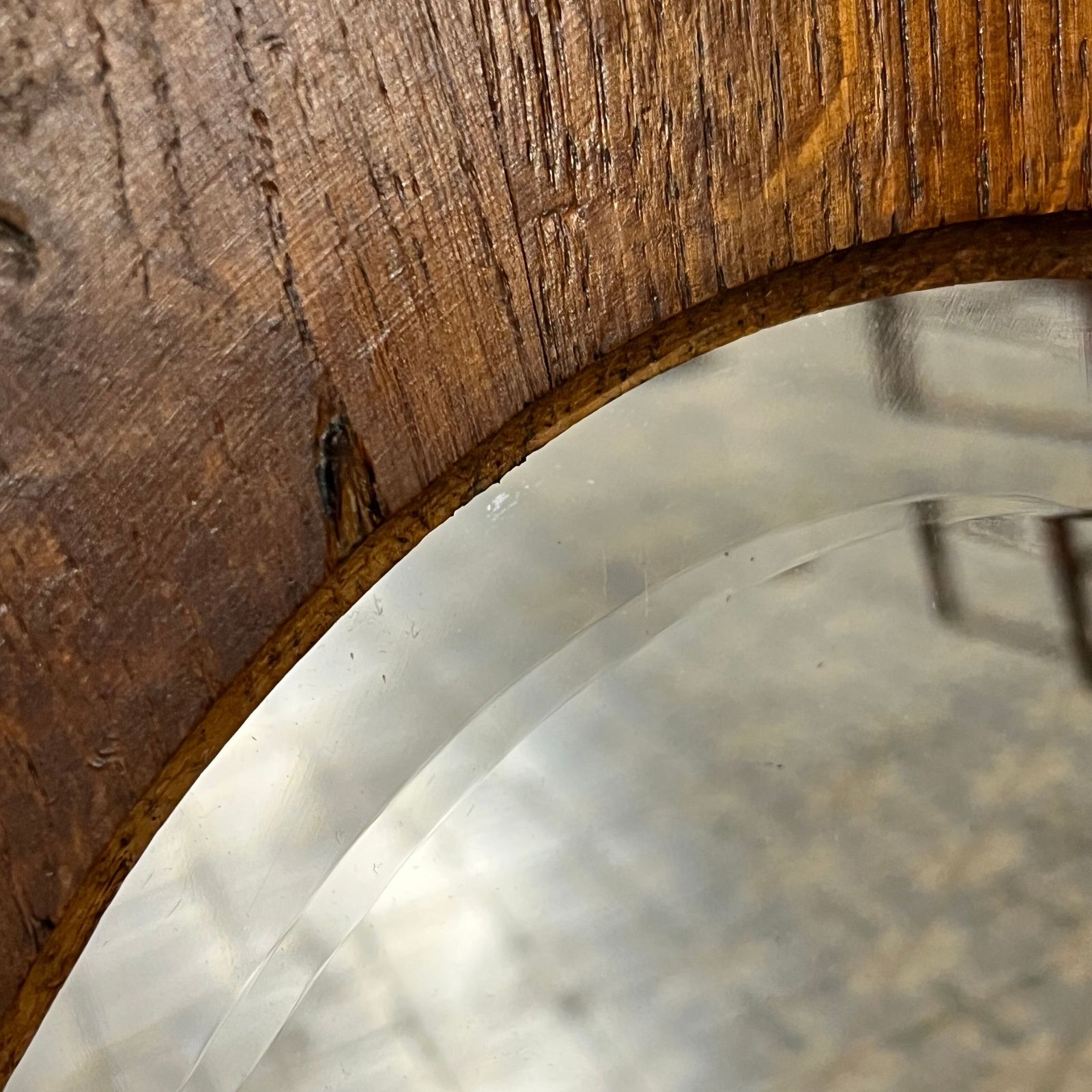 Ovale Houten Spiegel Met Geslepen Rand, 93x54 Cm photo vinterior