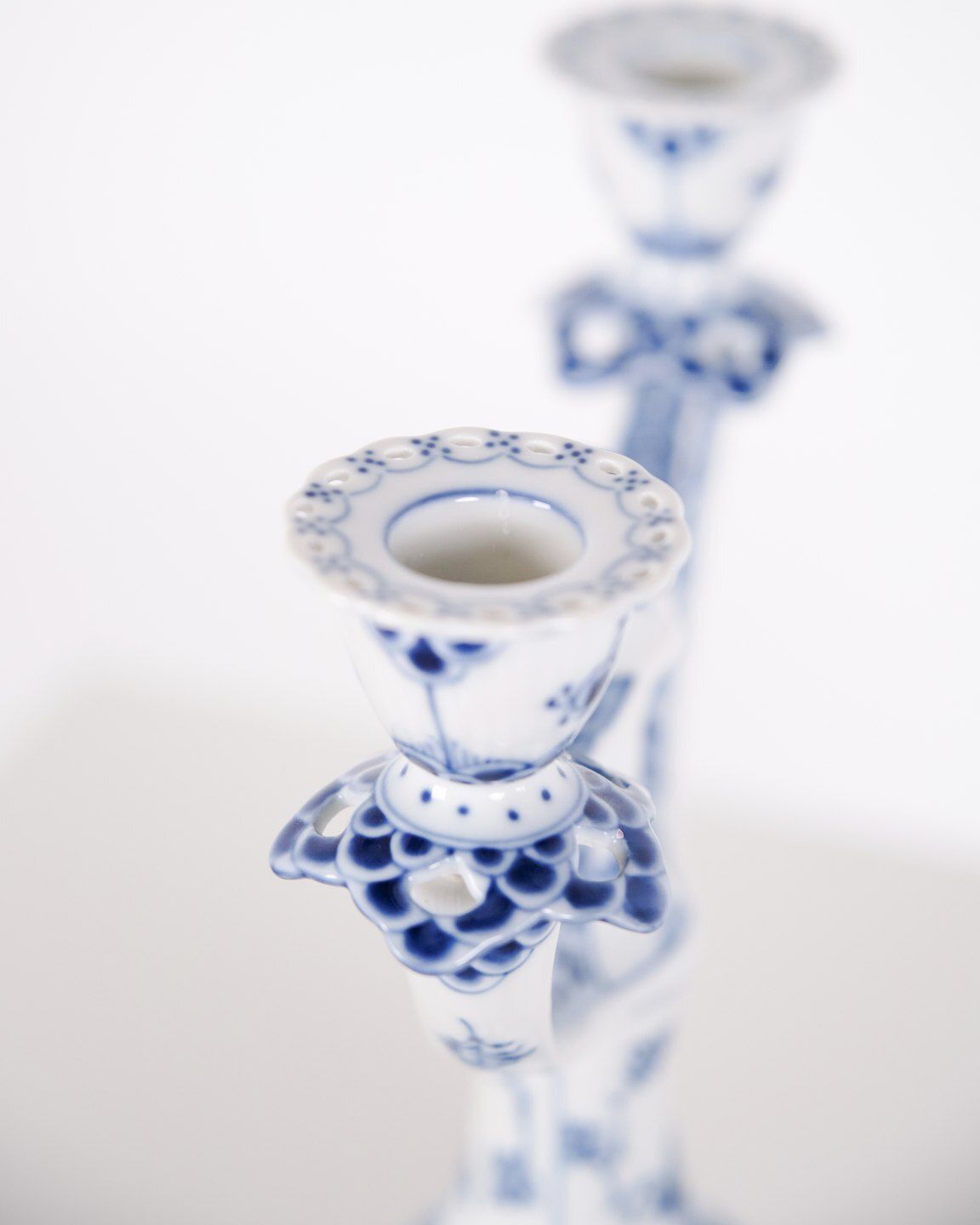 photo furniture Two Armed Candlestick – Blue Fluted Full Lace – Model 1169 – Royal Copenhagen