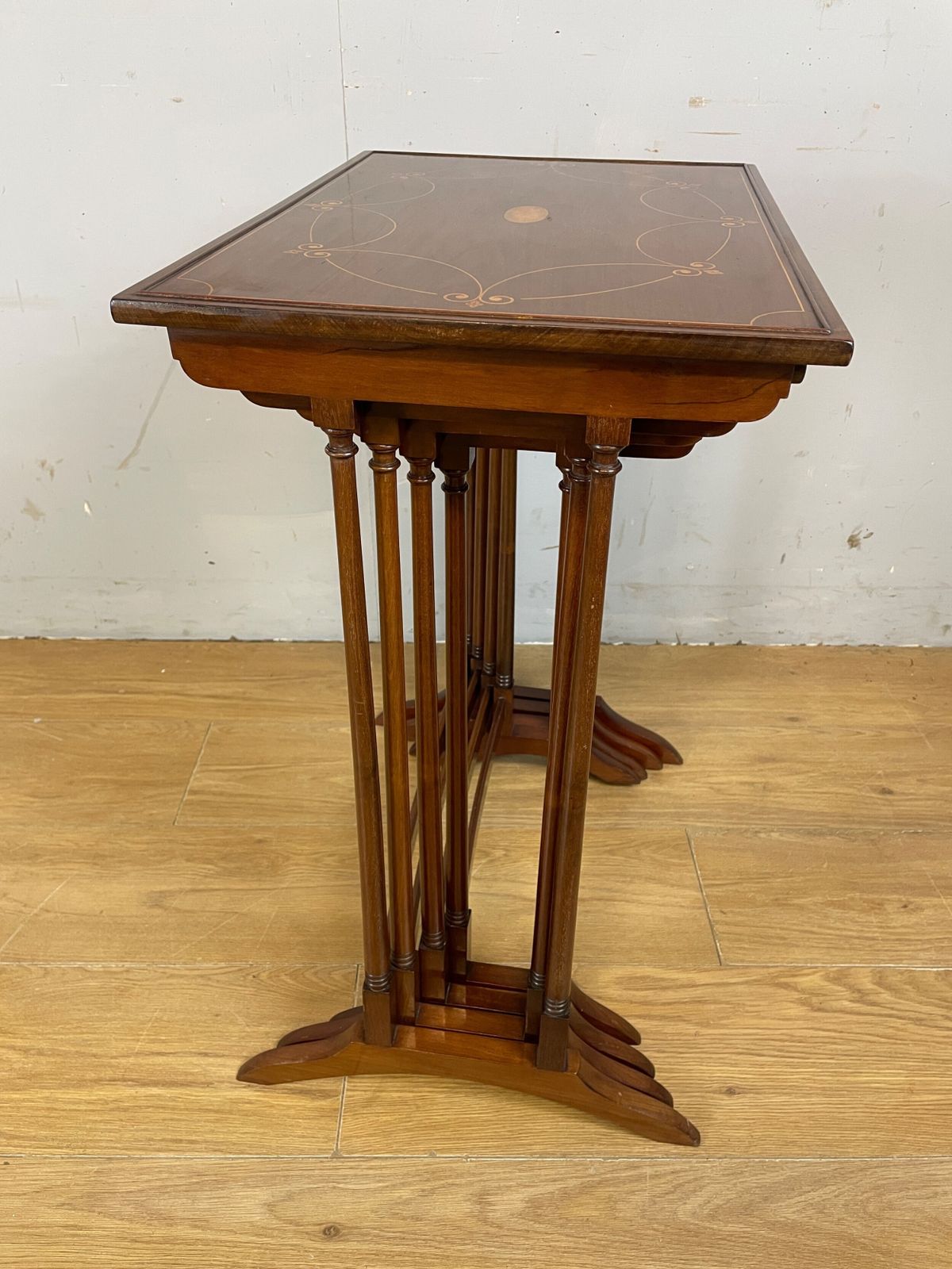 photo furniture Edwardian Inlaid Mahogany Nest Of Four Tables (Quartetto)
