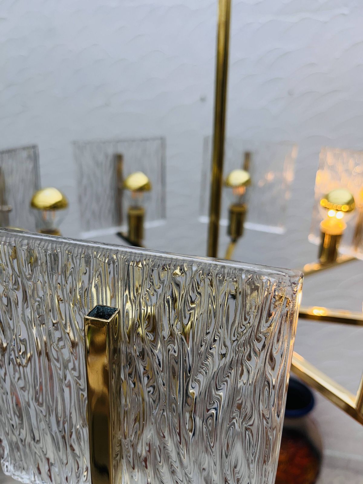 photo for sale Iceberg Vintage Brass Chandelier