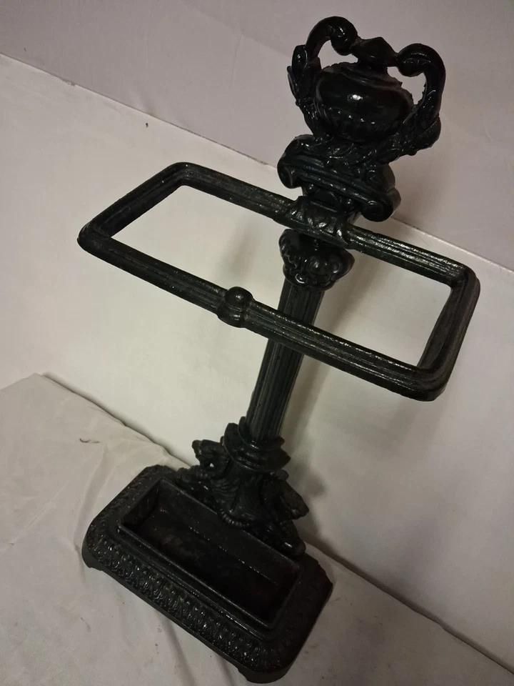 Vintage Victorian Styled Cast Iron Umbrella Stick Stand photo 195.0
