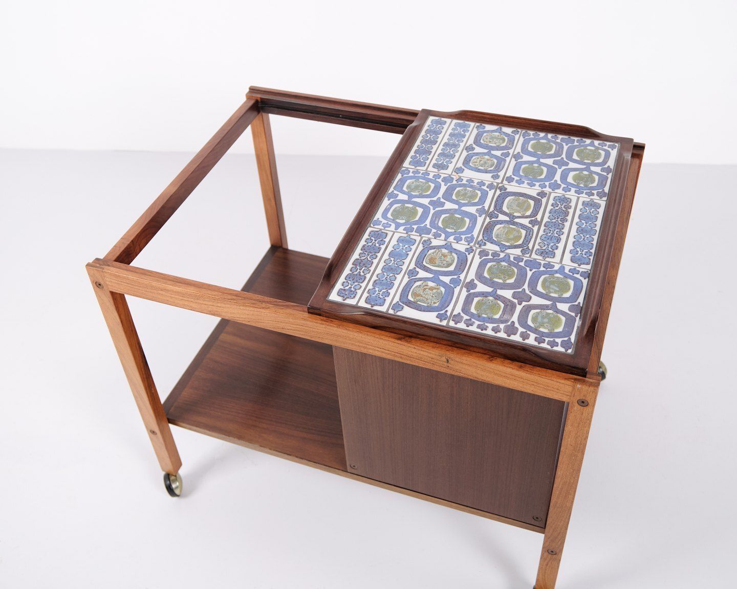 Bar Cart By Severin Hansen In Rosewood With Royal Tiles From The 1960s photo vintage