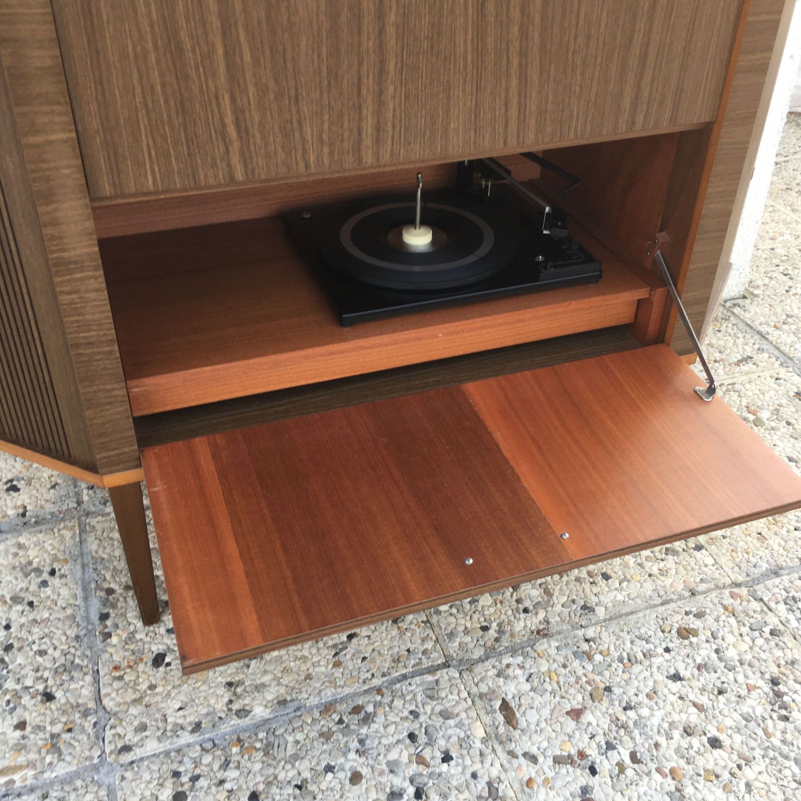 Radio Hi Fi Cabinet And Functional Record Player photo vintage