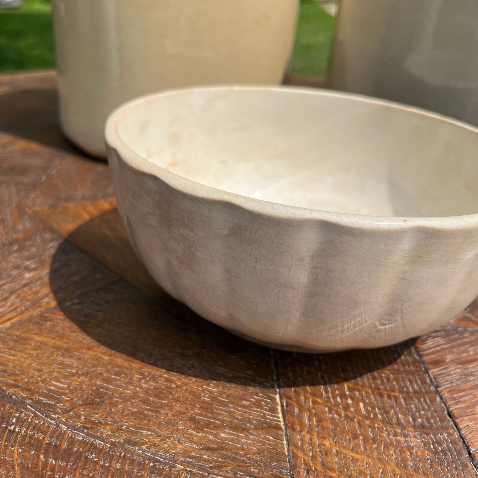 Set Van 3 Beige Keramische Objecten photo Woonaccessoires