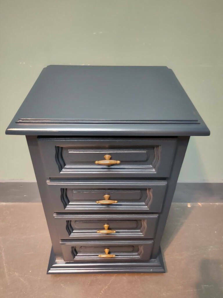 French Vintage Bedside Chest Of Drawers photo furniture