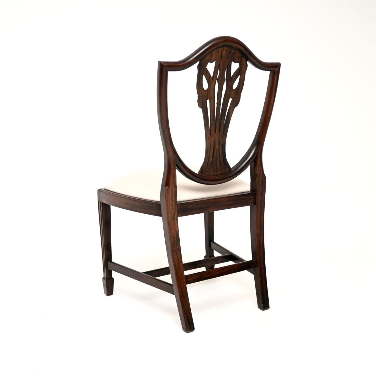 Set Of Ten Antique Mahogany Shield Back Dining Chairs photo vintage