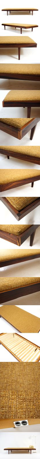 Retro Vintage Danish Single Day Bed Sofa Futon Mid Century Rosewood 50s 60s 70s photo furniture