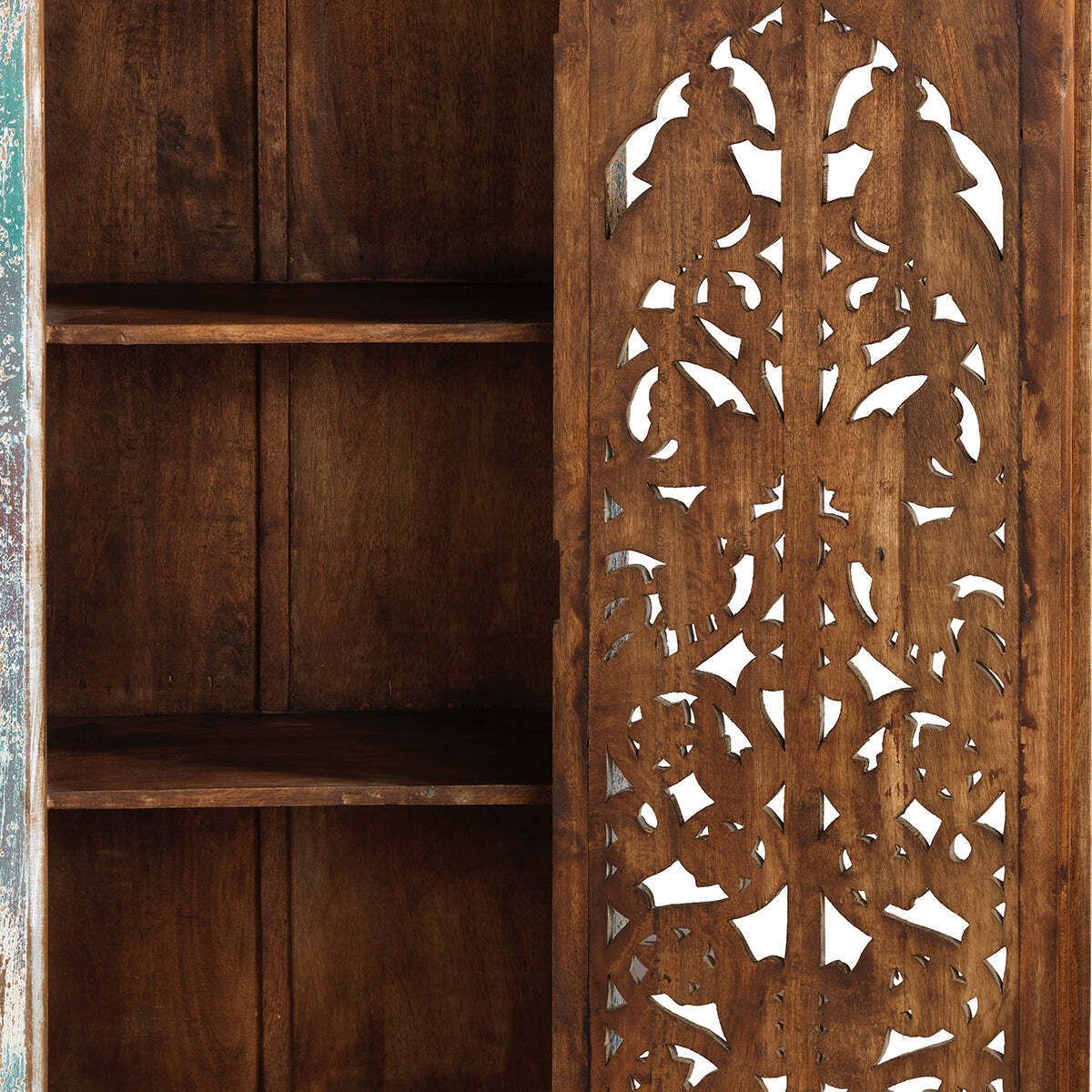 Narrow Carved Single Door Cabinet photo buy