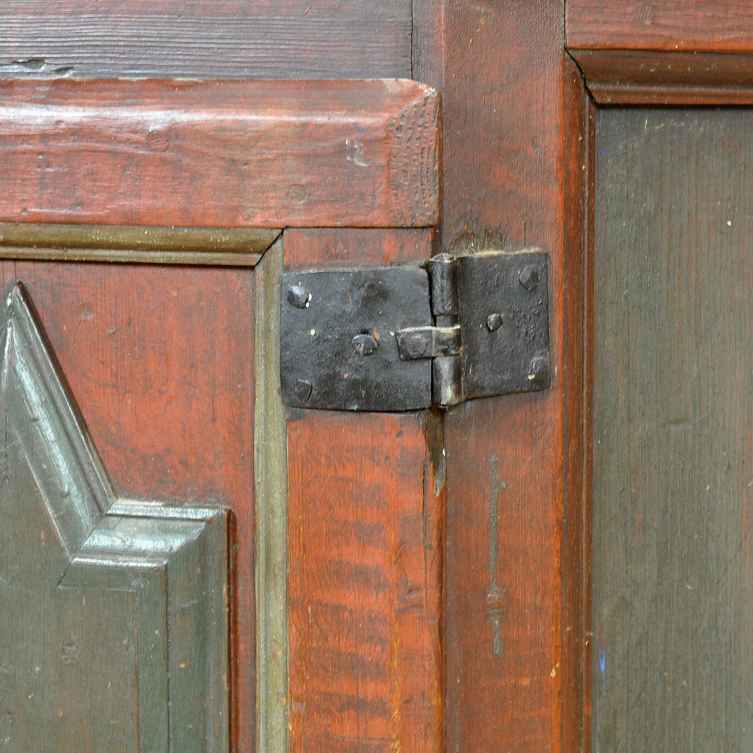Furniture Swedish Farmhouse Corner Cabinet, 1817 photo