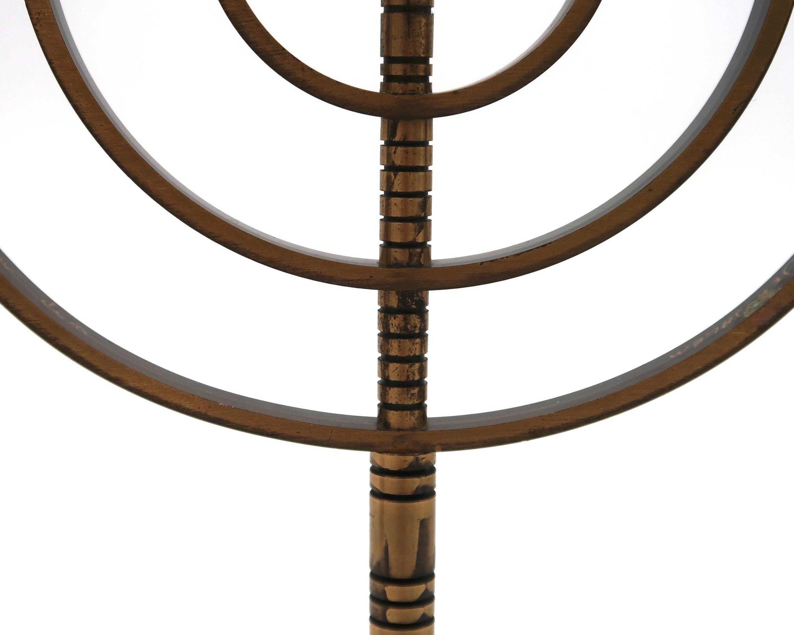 Brass Menorah Candleholder From Jerusalem, 1960s / Israel, Candlestick, Candle Holder, Chandelier, Judaic Judaism, Hanukkah photo Home Decor