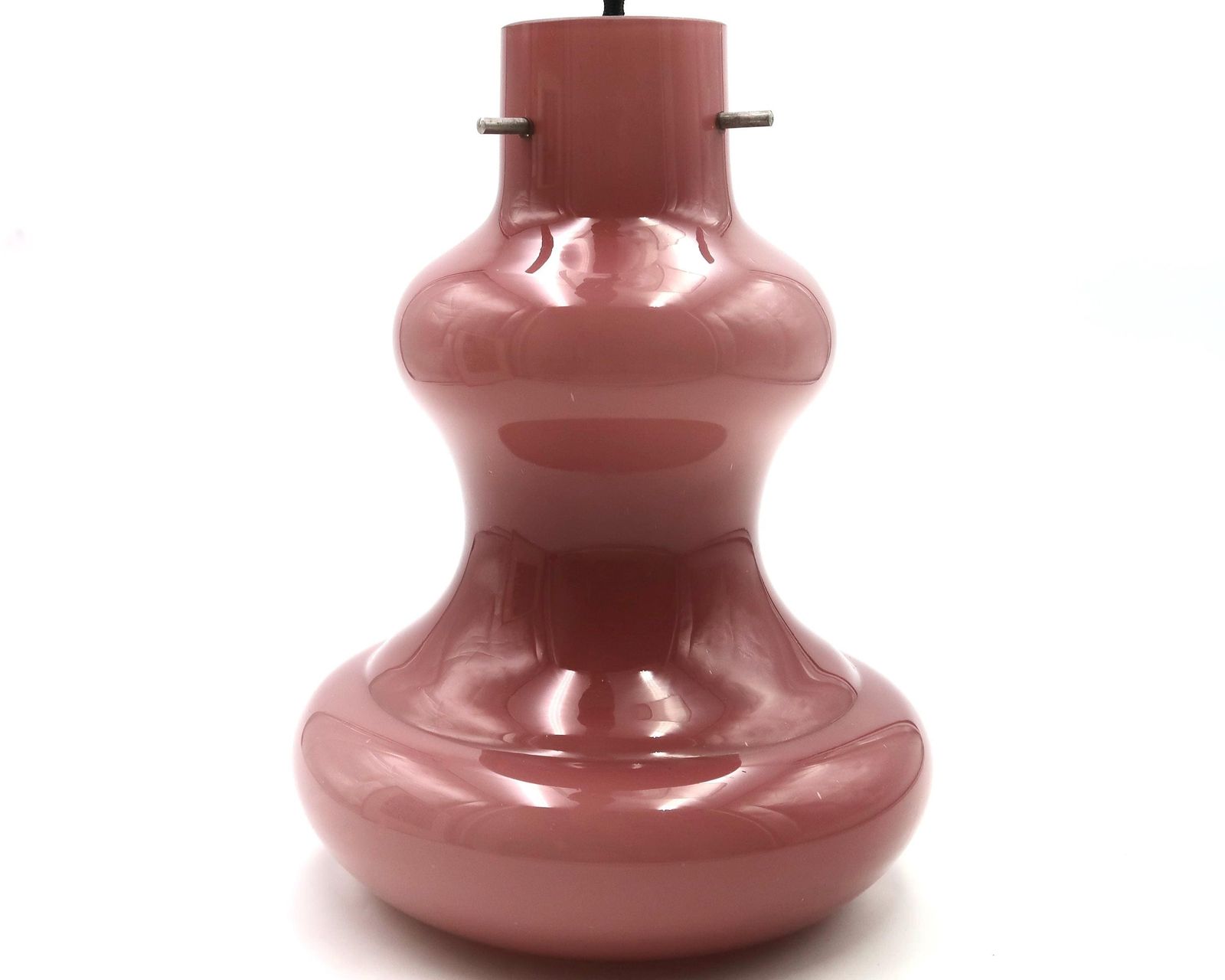 Italiaanse Vistosi Murano Glazen Plafondlamp Van Massimo Vignelli, Jaren 1970 / Hanglamp, Verlichting, Pop, Space Age, Paddenstoel, Paars, Mauve photo furniture