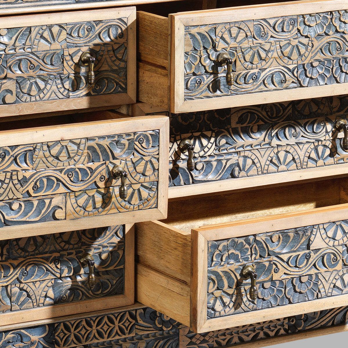 Chest Of Drawers With Relief Carving photo vintage