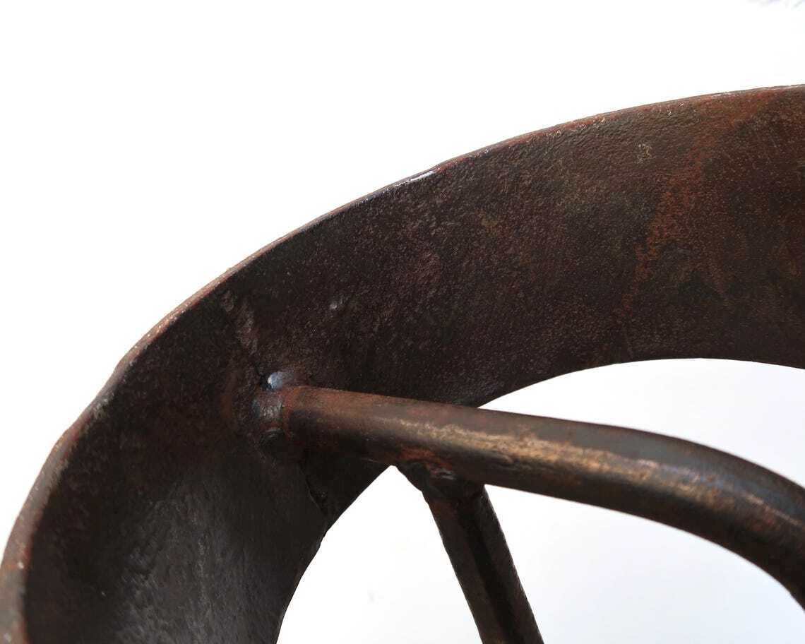 2966.0 French Huge Brutalist Wrought Iron Candle Holder Spear By Leopold Gest,  1950s / Candleholder Minimalist Brut Brutalist  Brutalism Home Decor photo