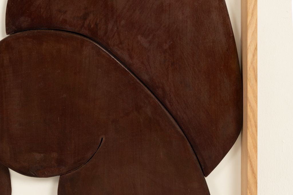 Bas Relief Panel “Les Jumeaux” (The Twins) In Weathered Wood. Contemporary. photo vinterior