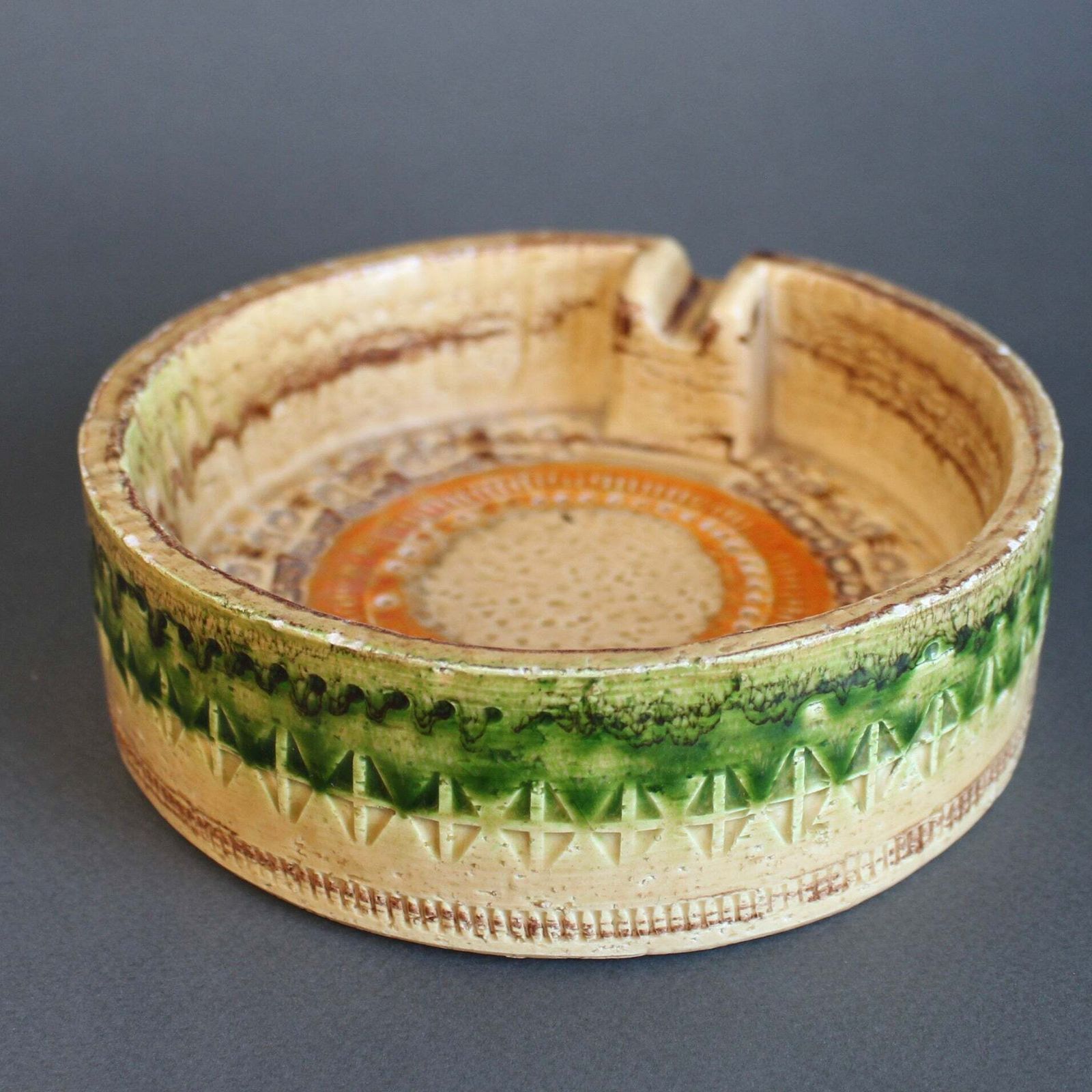Mid Century Italian 'Sahara' Ceramic Ashtray Or Vide Poche By Aldo Londi For Bitossi (Circa 1960s) photo 720.0