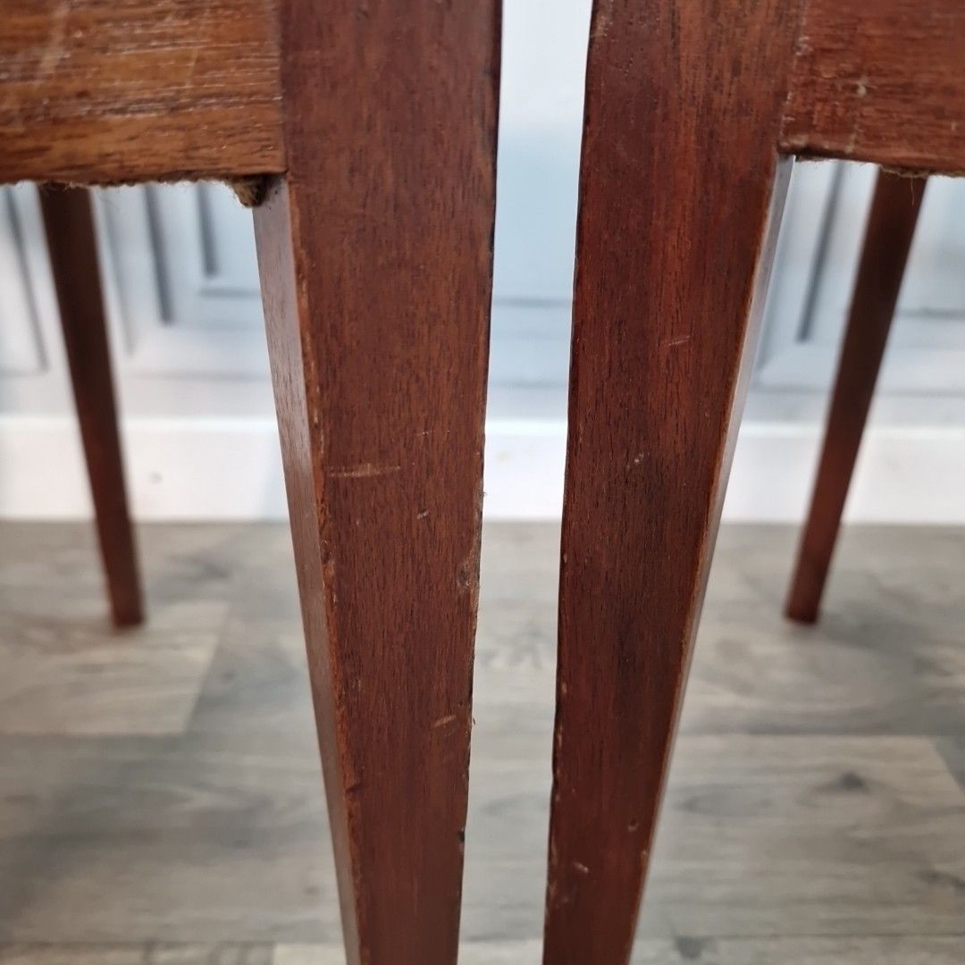 photo for sale Antique Mahogany Bedroom Chairs Pair Edwardian Dining Hall Seats Wooden