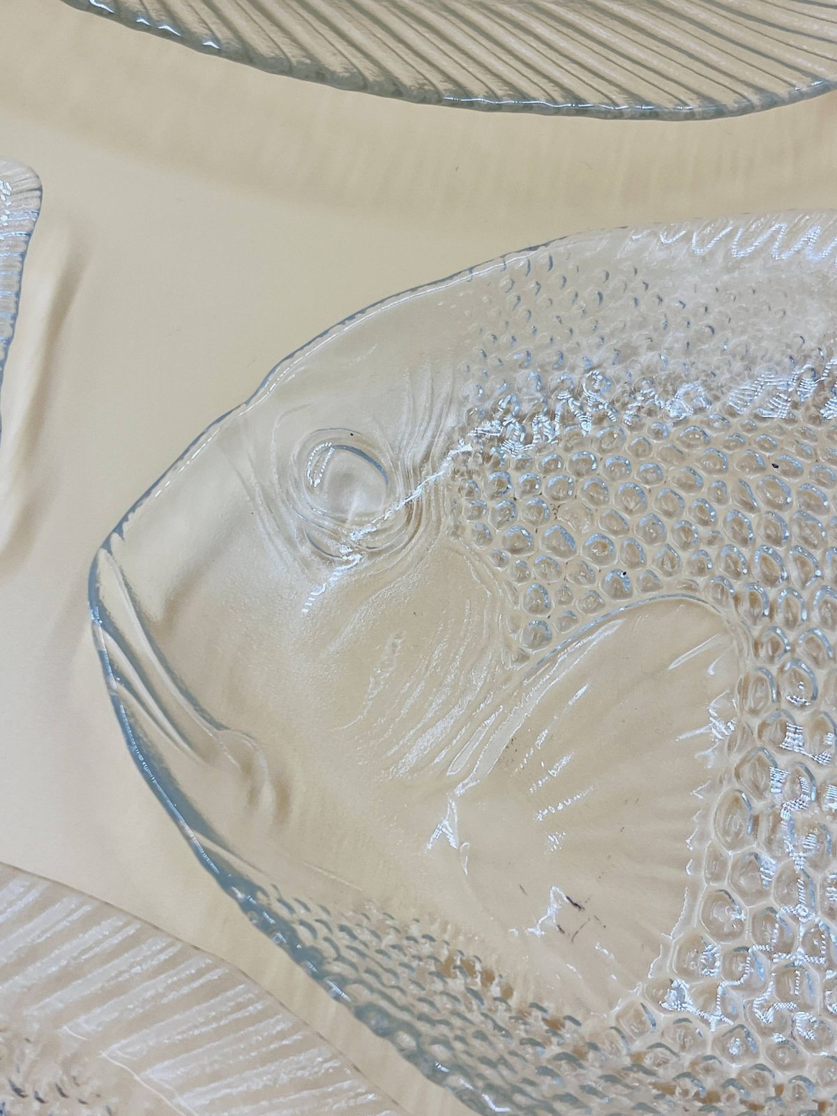 Home Decor Arcoroc Glass Fish Service – 1 Dish + 6 Plates photo