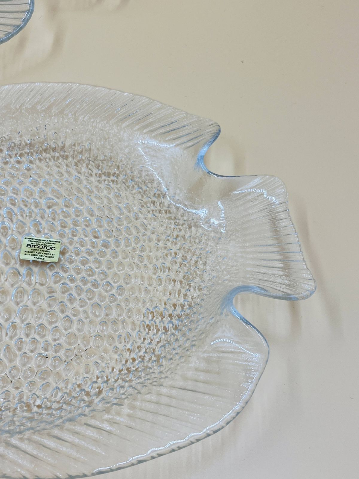 77.0 Arcoroc Glass Fish Service – 1 Dish + 6 Plates photo