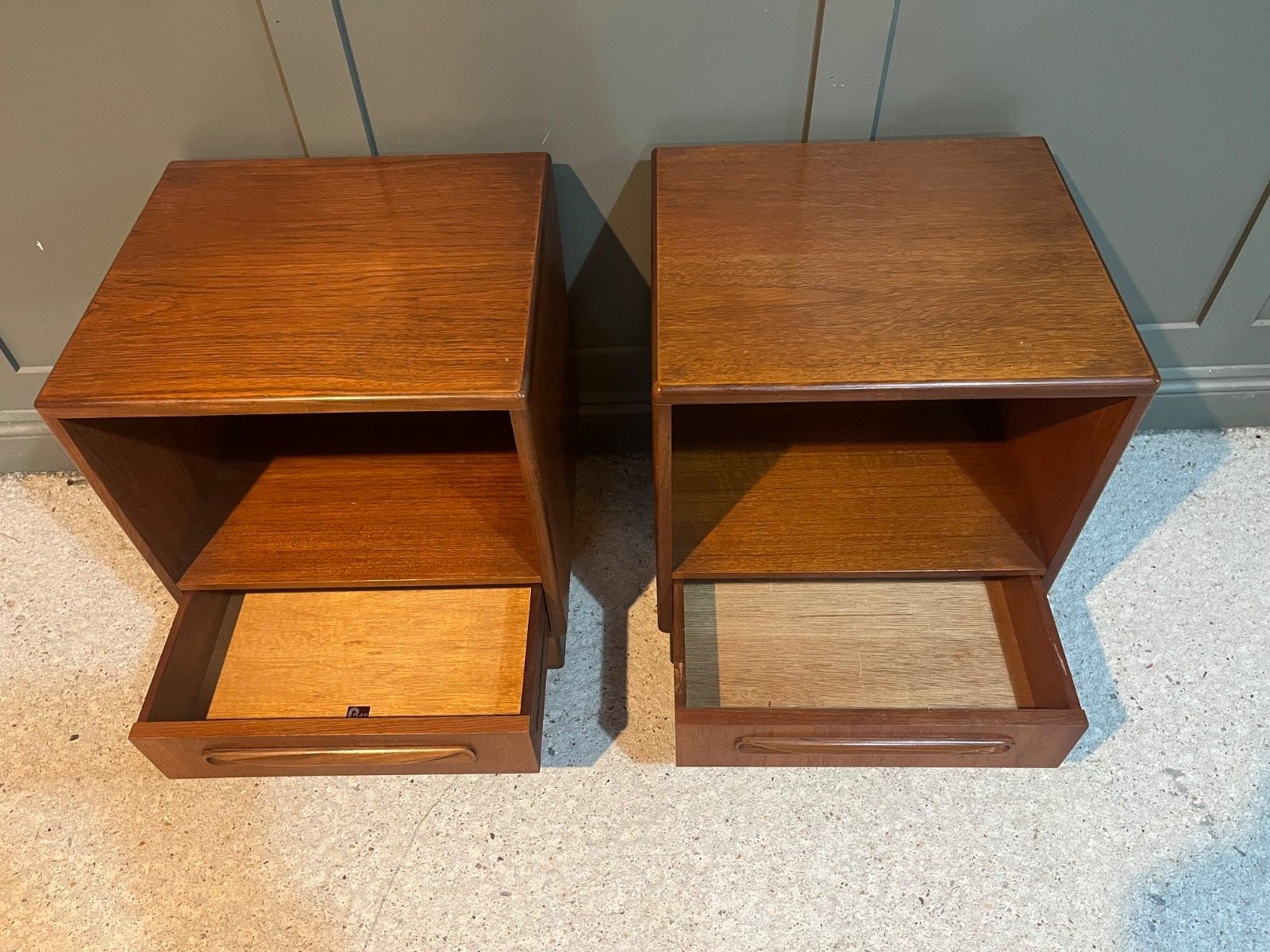 Pair G Plan Teak Bedside Chests Fresco Range 1970’s. Delivery Available. photo for sale