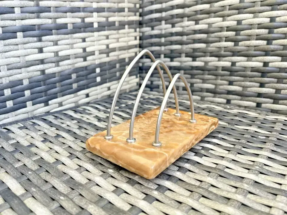 French Art Deco Arched Marble And Metal Desk Letter Envelope Rack Reception Office photo furniture