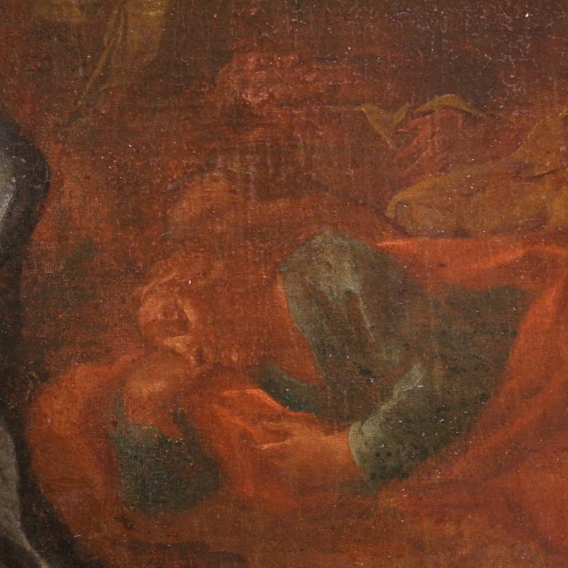 Antique Italian Painting Christ In The Garden Of Olives From The 17th Century photo furniture