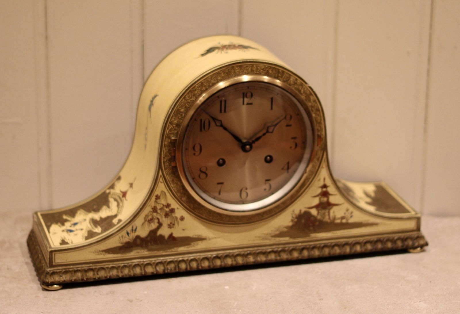 Cream Chinoiserie Mantel Clock photo 575.0
