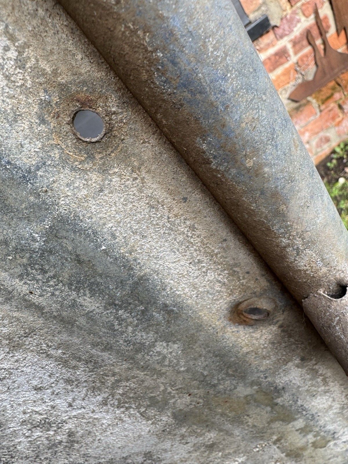 Reclaimed Galvanised Trough Large Planter /  Raised Flower Bed Plant Tree Pot W1 photo vintage