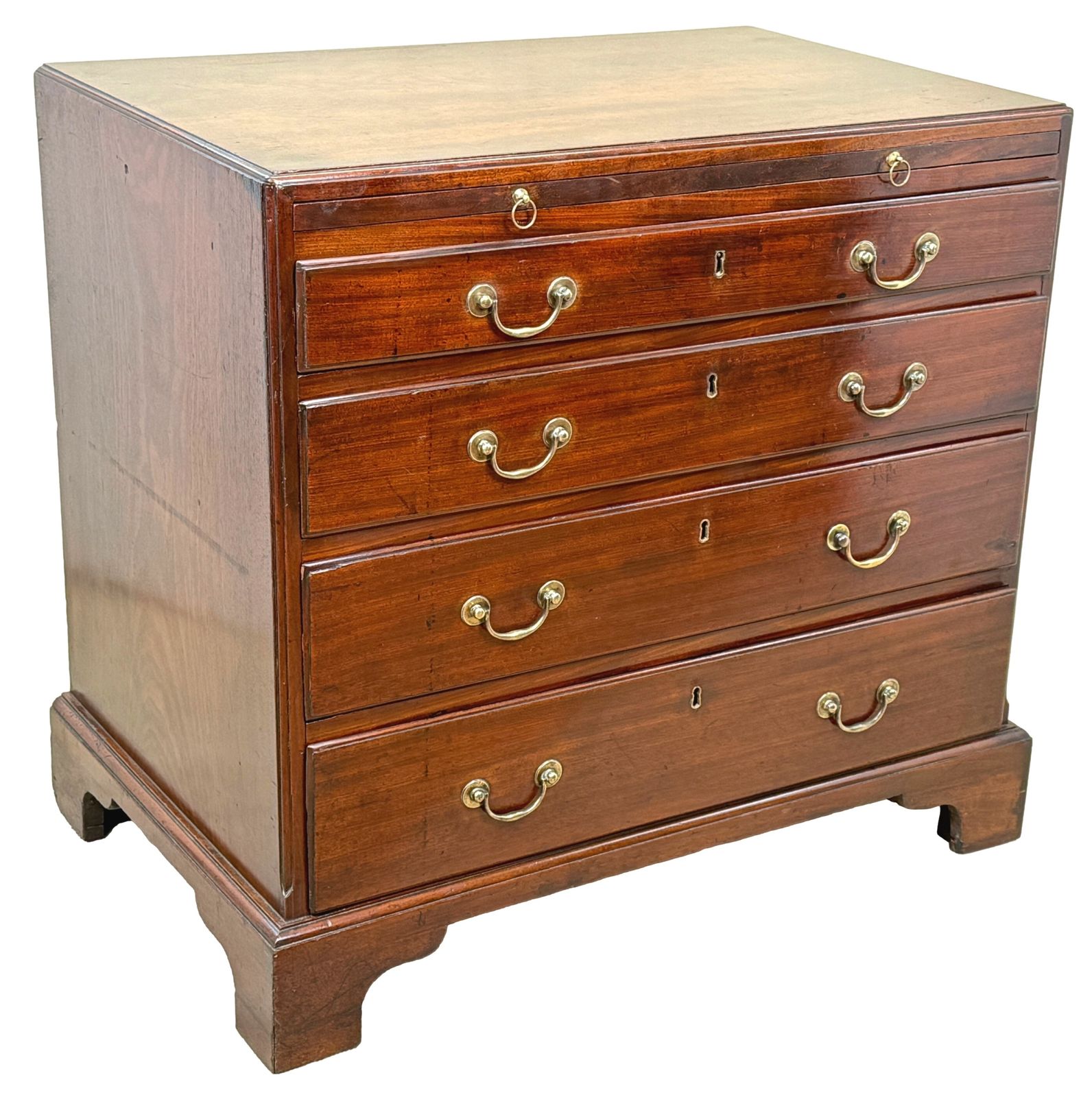 Furniture 18th Century Georgian Mahogany Chest With A Slide (England, Circa 1750) photo