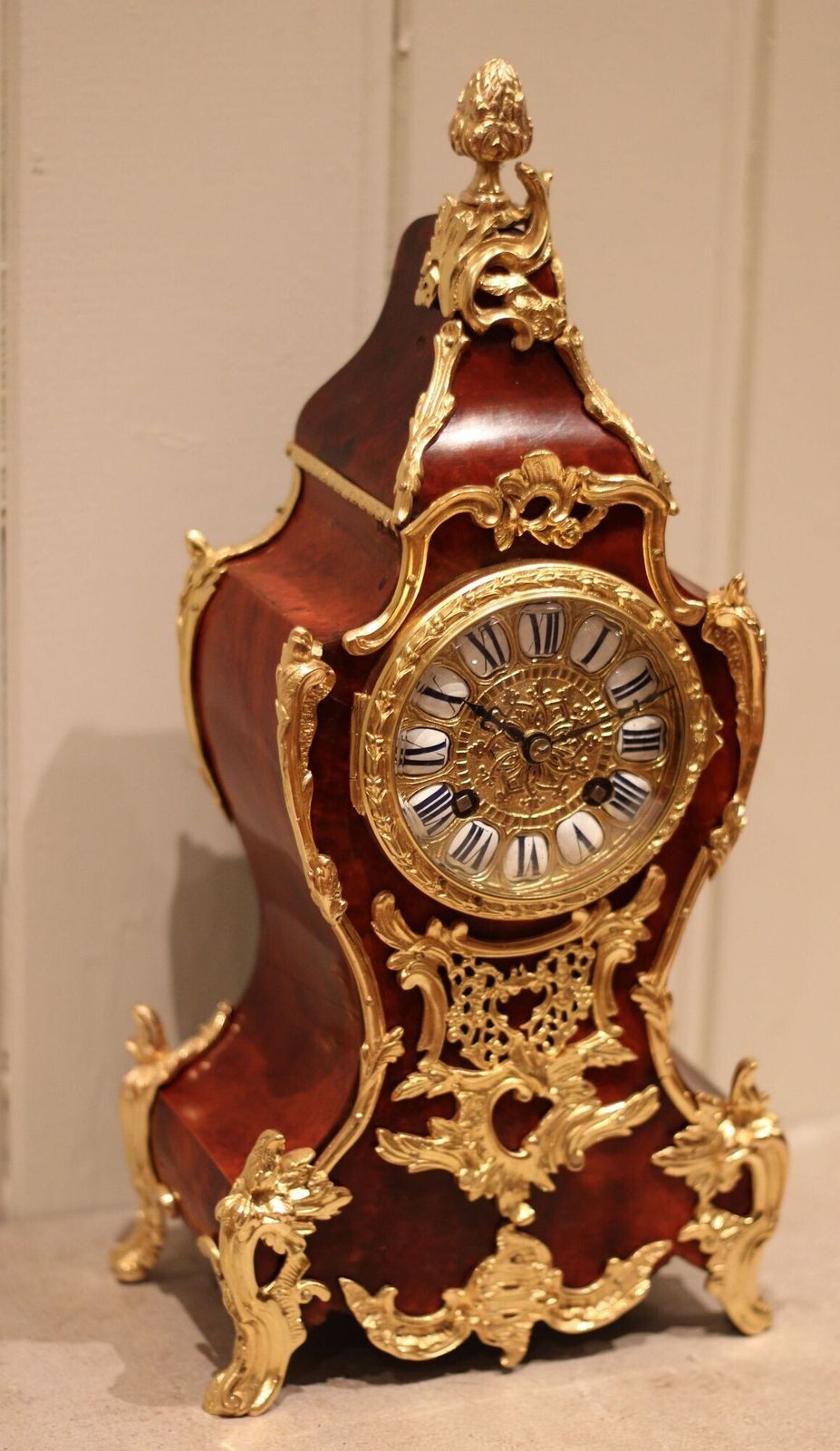 Tortoiseshell Waisted Mantel Clock photo furniture