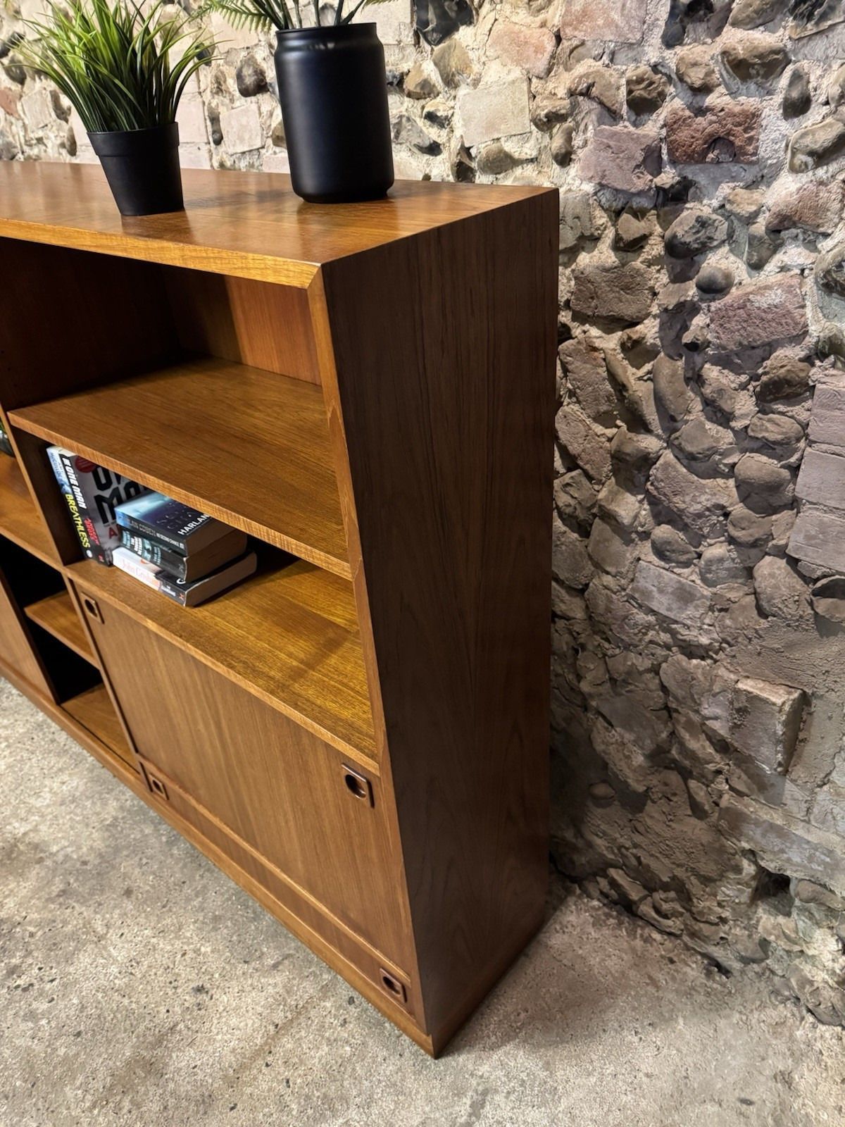 photo vintage 🚛 (V. Large) Danish Teak Shelves/Shelving/Bookcase Vintage/Mid Century