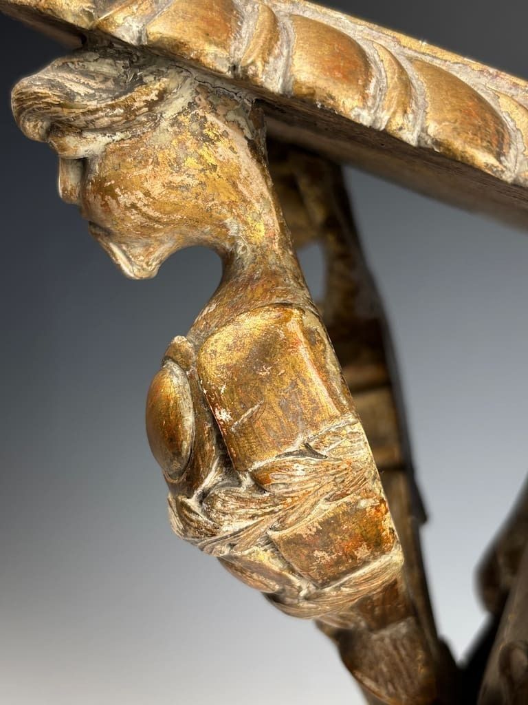 Antique Giltwood Wall Bracket With Griffins – Renaissance Revival photo vintage