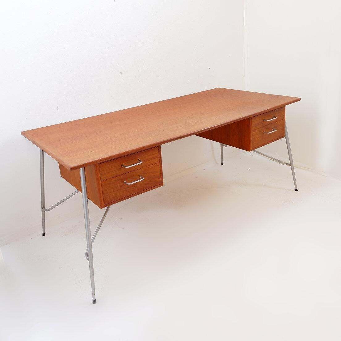 Furniture Teak Desk Model 202 By Børge Mogensen, Denmark, 1953 photo