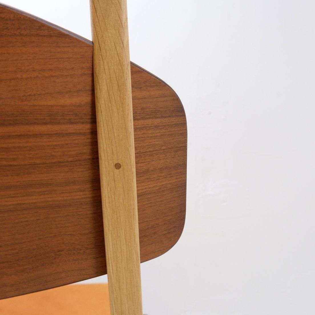 Vintage Scandinavian Style Lounge Chair In Wood And Leather photo buy