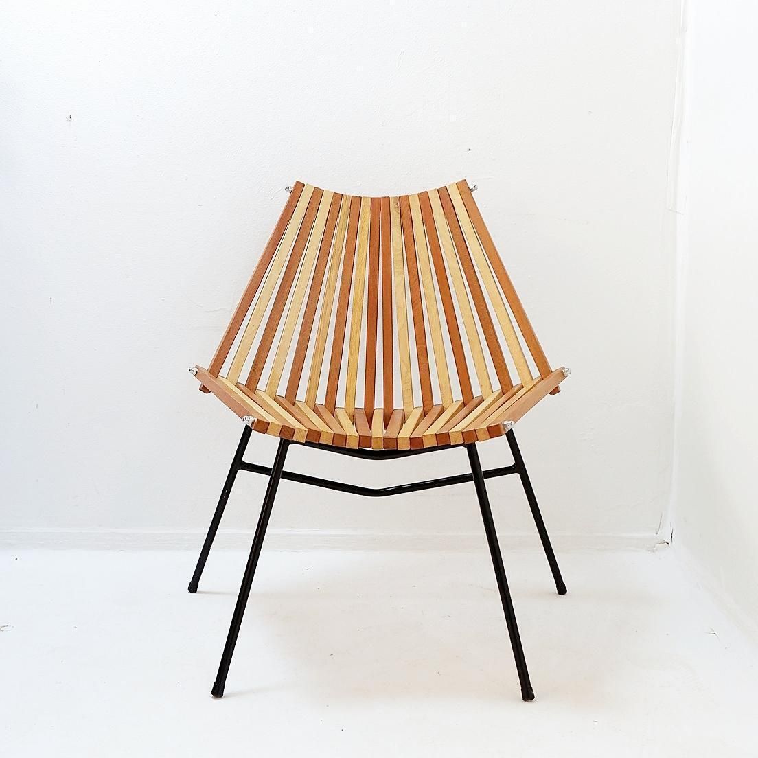 “Slats” Side Chair Chair In The Style Of Mod. 218 By Dirk Van Sliedregt For Rohé photo 676.0
