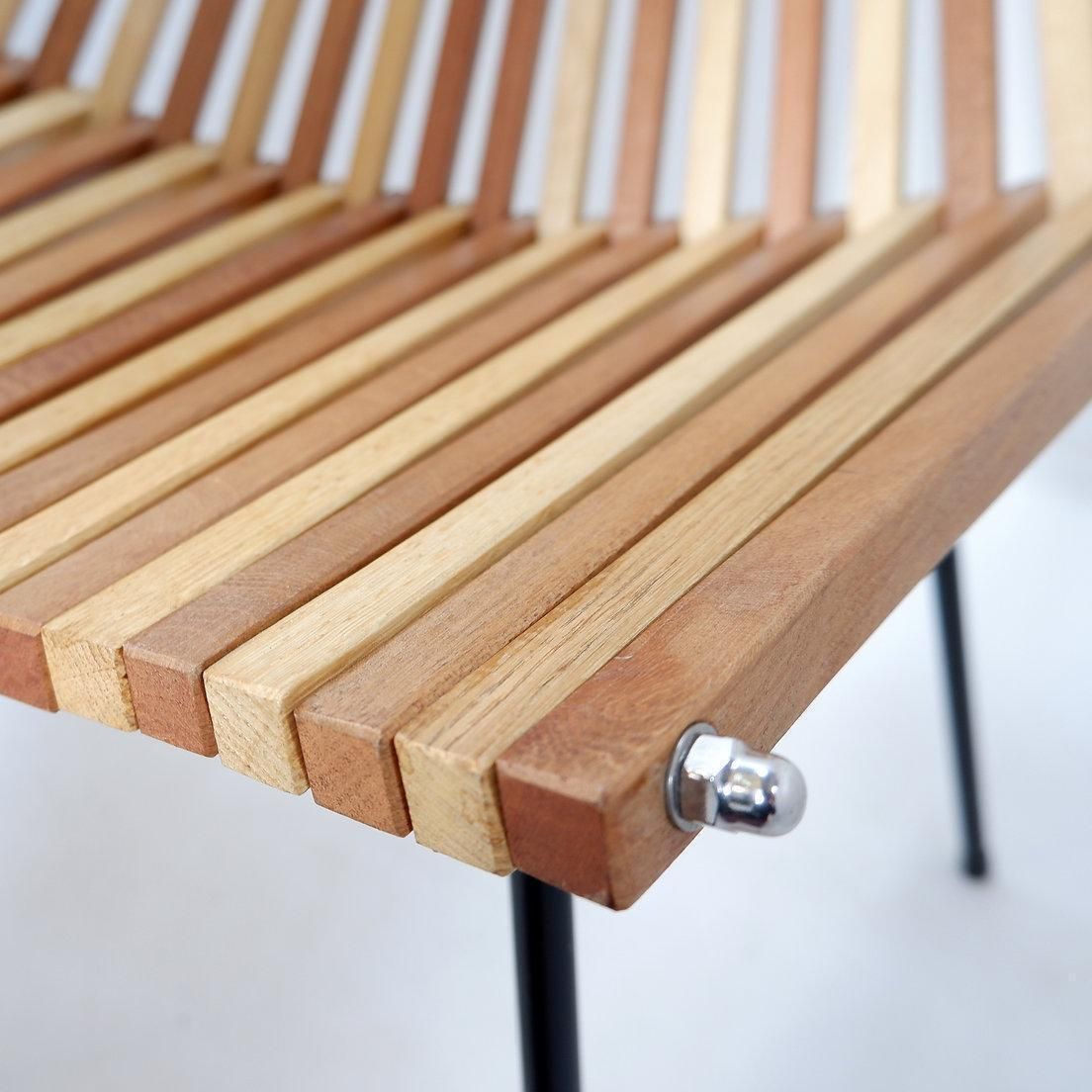 photo vintage “Slats” Side Chair Chair In The Style Of Mod. 218 By Dirk Van Sliedregt For Rohé