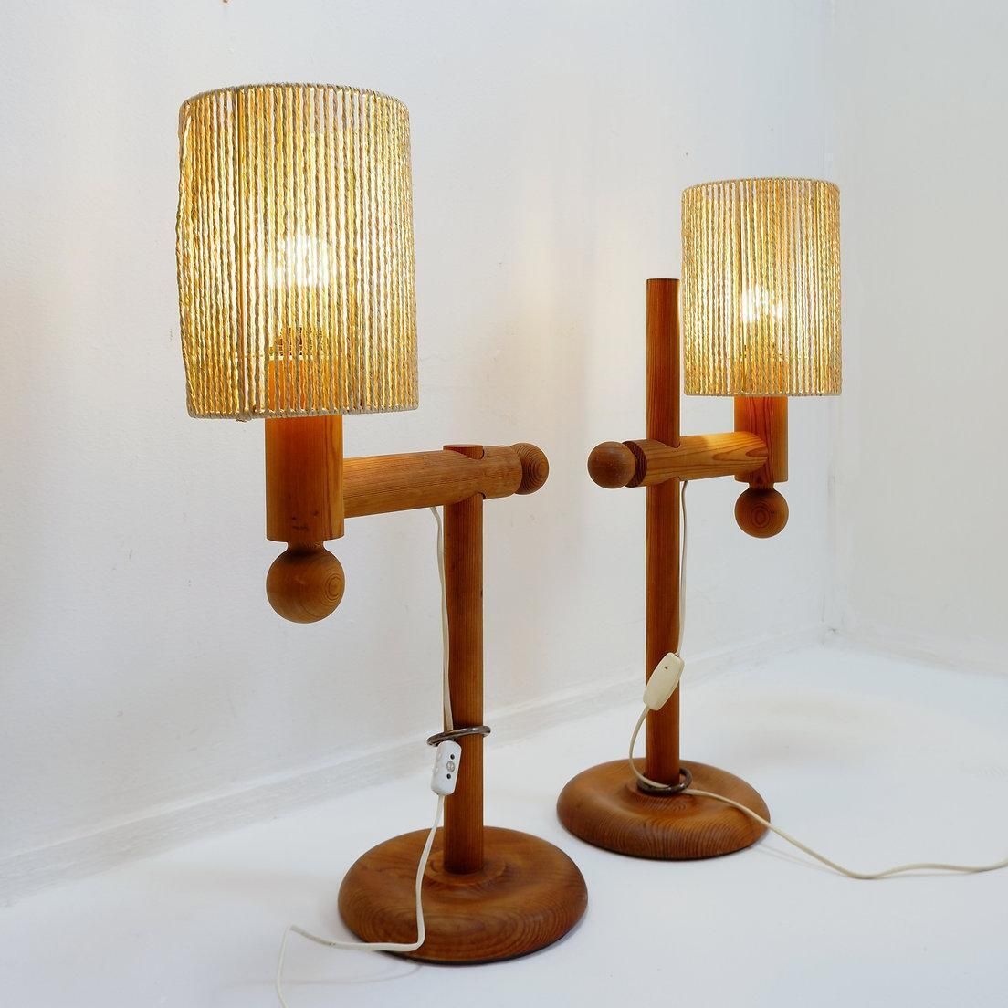Pair Of Large Table Lamps By Uno & östen Kristiansson For Luxus, 1960/70 photo furniture