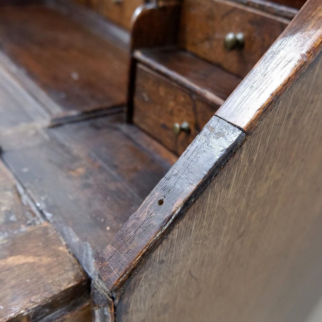 3101.0 18th Century Antique English Secretary Desk With Rustic Charm photo