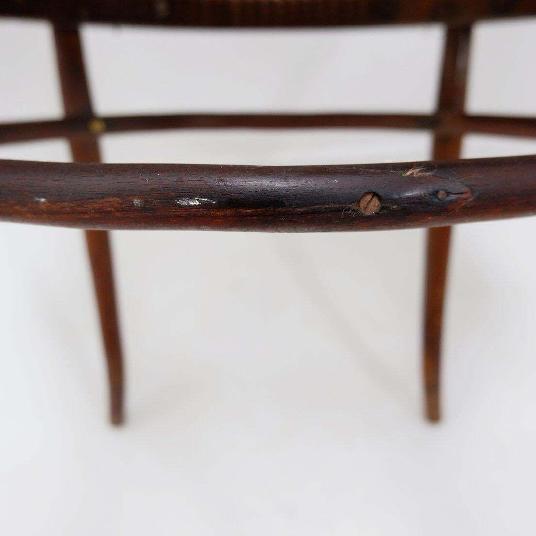 Thonet Style Bentwood Chair, Stained Beech, Art Deco, 1950s Design photo Furniture
