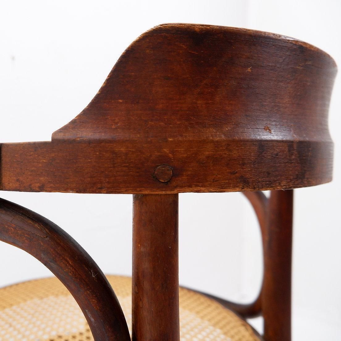 photo furniture Thonet Style Bentwood Chair, Stained Beech, Art Deco, 1950s Design