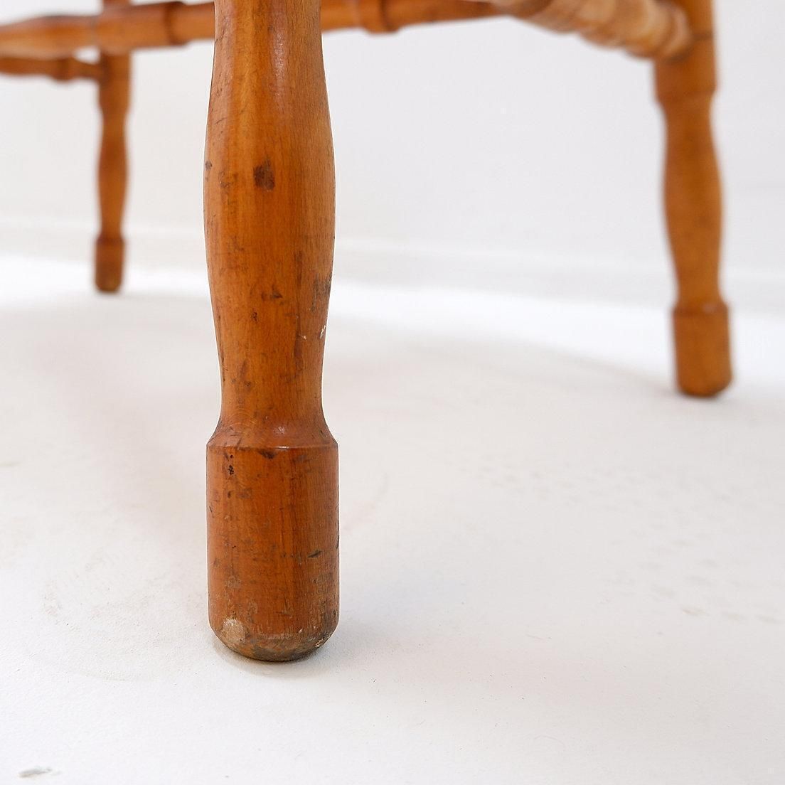Small Side Table With Turned Legs And Red Top   Josco, Made In Belgium   1950s photo buy