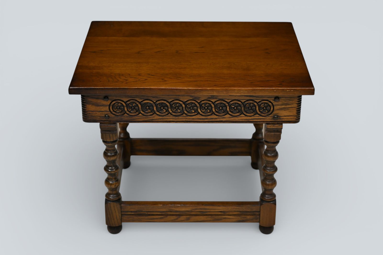 Old Charm Side Table Light Oak Bobbin Turned Legs Free Uk Delivery photo furniture