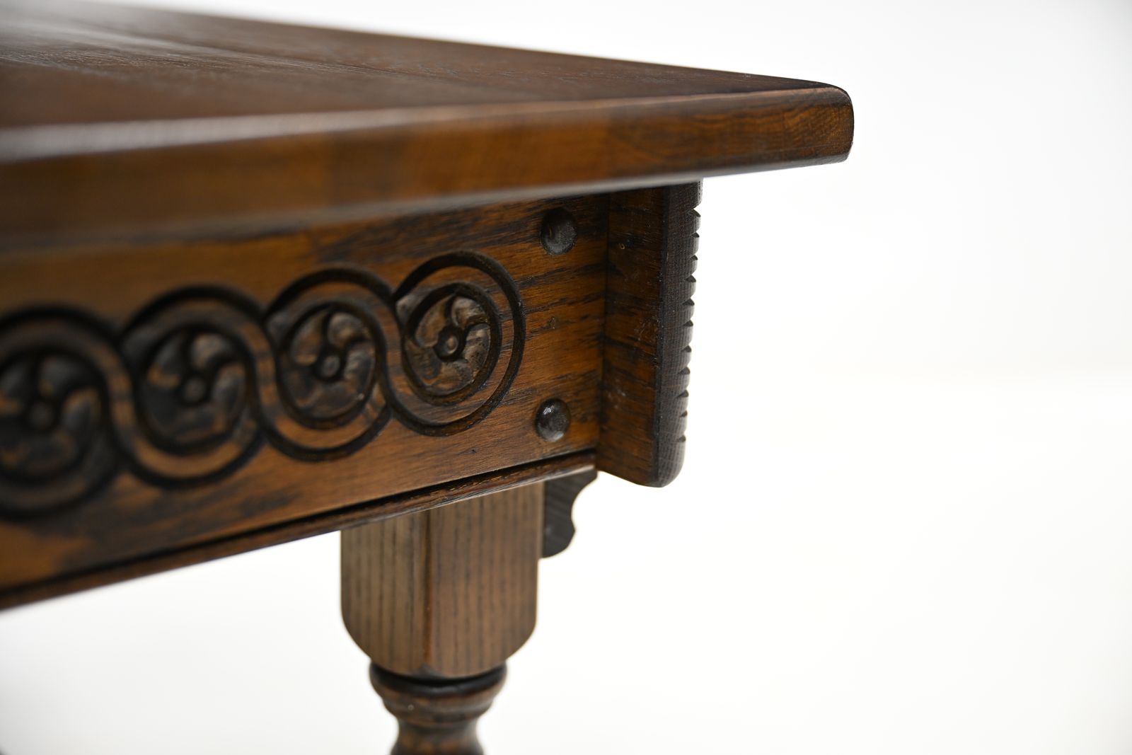 photo buy Old Charm Side Table Light Oak Bobbin Turned Legs Free Uk Delivery