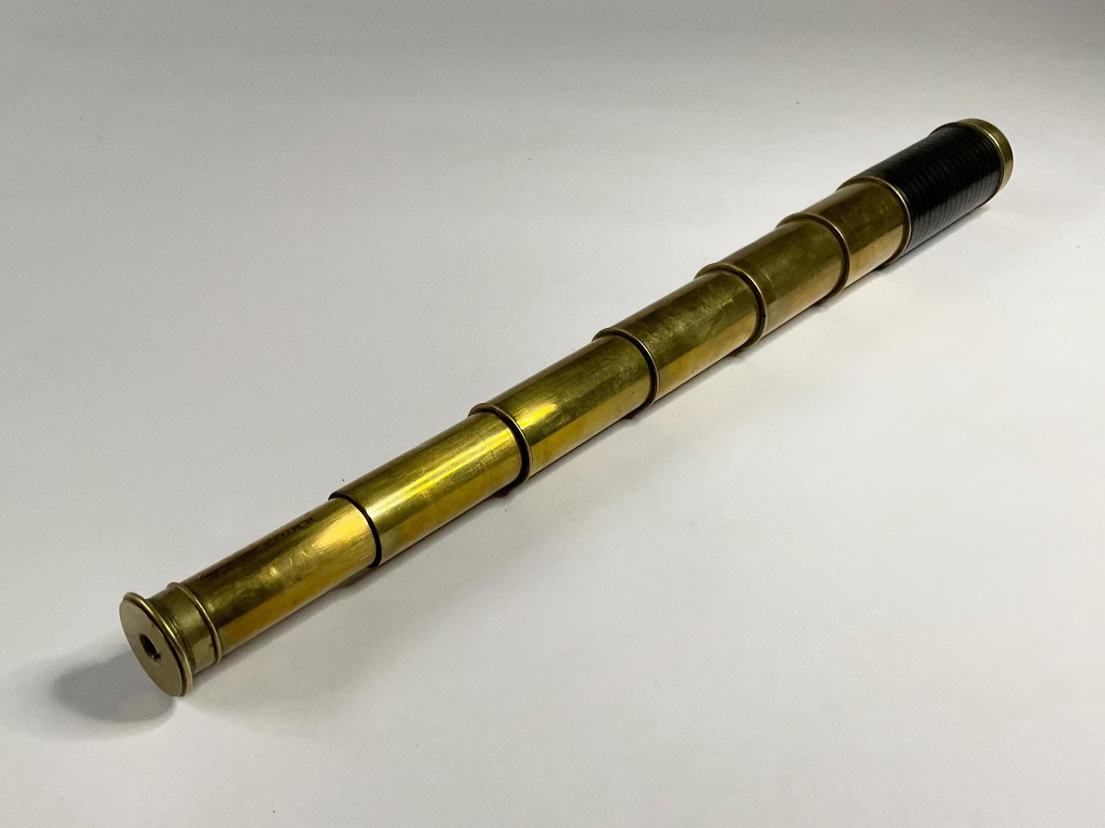 Antique Victorian 6 Draw Pocket Telescope – R. Mills "Late Tulley" London – C. 1845 photo 275.0