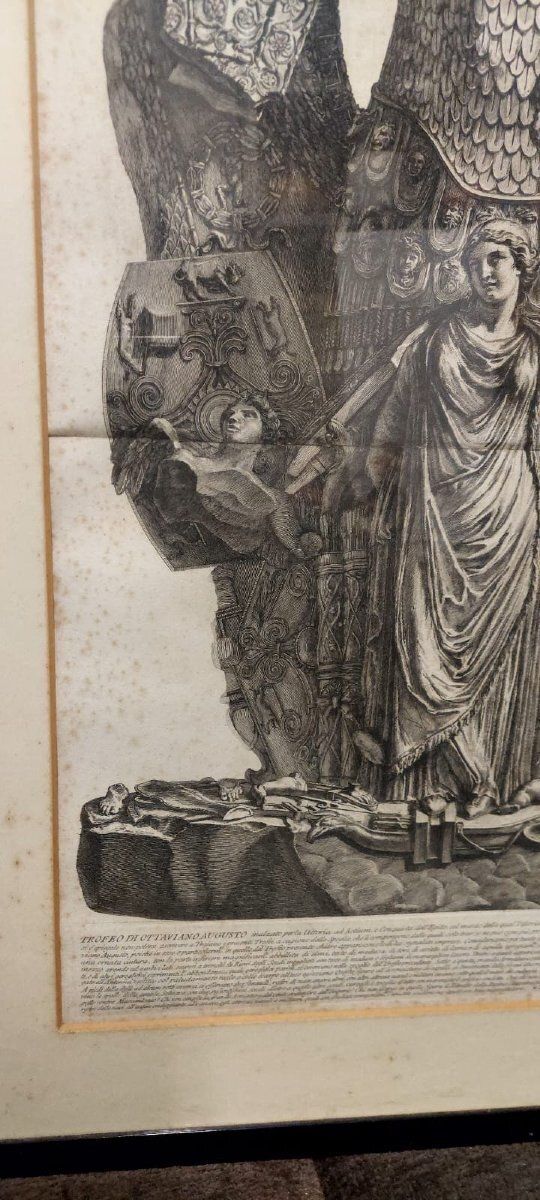 Art Large Engraving Giovanni Battista Piranesi. Octave Auguste Trophies. 1753 photo