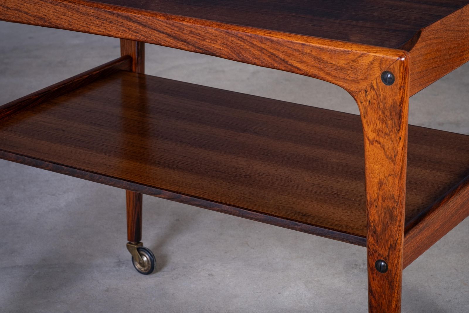 Rosewood Bar Cart By Edmund Brouer, Denmark, 1970s photo Furniture