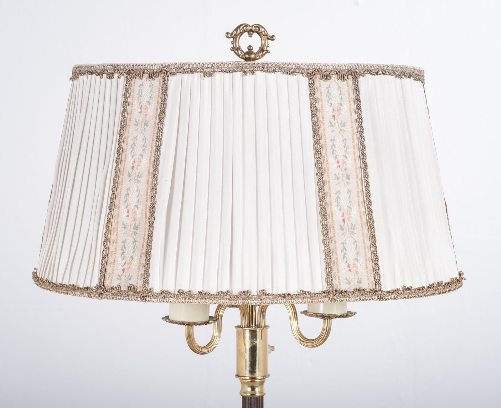 Danish 1960s Three Arm Floor Lamp In Brass photo vintage