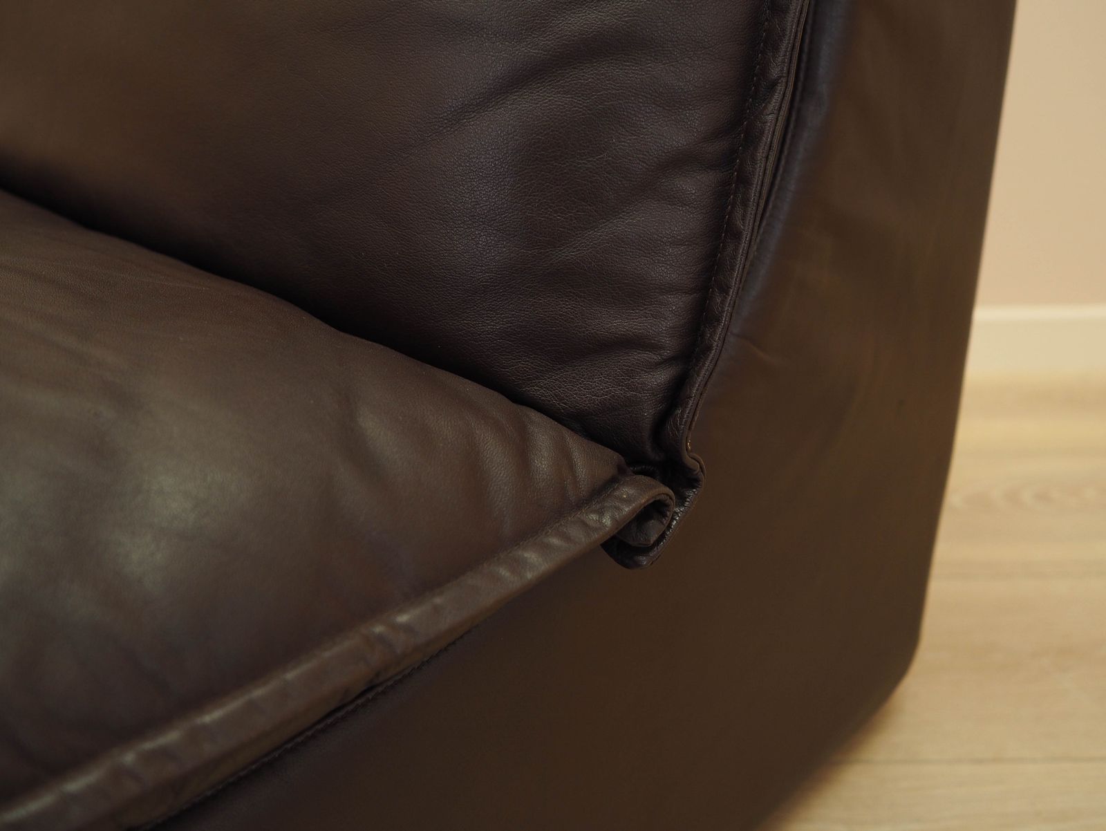 photo buy Brown Leather Armchair, Italian Design, 1960s, Production: Italy
